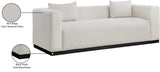 Alfie Sofa - Contemporary Overstuffed Linen Textured Couch for Cozy Living Room Reading Nook
