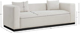 Alfie Sofa - Contemporary Overstuffed Linen Textured Couch for Cozy Living Room Reading Nook