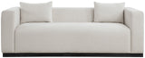 Alfie Sofa - Contemporary Overstuffed Linen Textured Couch for Cozy Living Room Reading Nook