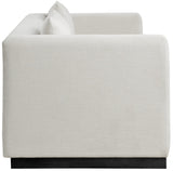 Alfie Sofa - Contemporary Overstuffed Linen Textured Couch for Cozy Living Room Reading Nook