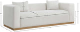Alfie Sofa - Contemporary Overstuffed Linen Textured Couch for Cozy Living Room Reading Nook