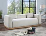 Alfie Sofa - Contemporary Overstuffed Linen Textured Couch for Cozy Living Room Reading Nook