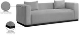 Alfie Sofa - Contemporary Overstuffed Linen Textured Couch for Cozy Living Room Reading Nook