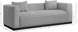 Alfie Sofa - Contemporary Overstuffed Linen Textured Couch for Cozy Living Room Reading Nook
