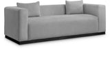 Alfie Sofa - Contemporary Overstuffed Linen Textured Couch for Cozy Living Room Reading Nook