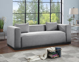 Alfie Sofa - Contemporary Overstuffed Linen Textured Couch for Cozy Living Room Reading Nook