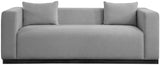 Alfie Sofa - Contemporary Overstuffed Linen Textured Couch for Cozy Living Room Reading Nook