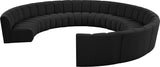 Infinity Boucle Fabric Soft Contemporary 10pc Modular Sectional with Deep Channel Tufting Design