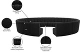 Infinity Boucle Fabric 12pc Modular Sectional Sofa with Deep Channel Tufting for Modern Living