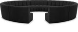 Infinity Boucle Fabric 12pc Modular Sectional Sofa with Deep Channel Tufting for Modern Living