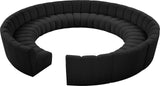 Infinity Boucle Fabric 12pc Modular Sectional Sofa with Deep Channel Tufting for Modern Living