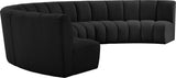 Infinity Boucle Fabric Modular Sectional Sofa - Contemporary Design with Deep Channel Tufting Comfort
