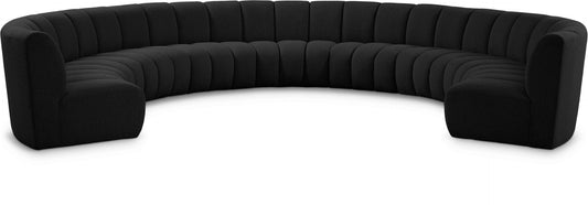 Infinity Boucle Fabric Modular Sectional Sofa - Contemporary Design with Deep Channel Tufting Comfort