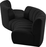 Infinity Boucle Fabric Modular Sectional Sofa with Deep Channel Tufting for Modern Living Spaces