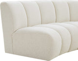 Infinity Boucle Fabric Soft Contemporary 10pc Modular Sectional with Deep Channel Tufting Design