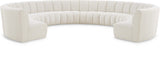 Infinity Boucle Fabric Soft Contemporary 10pc Modular Sectional with Deep Channel Tufting Design