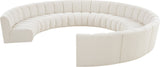 Infinity Boucle Fabric Soft Contemporary 10pc Modular Sectional with Deep Channel Tufting Design