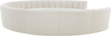 Infinity Boucle Fabric Soft Contemporary 10pc Modular Sectional with Deep Channel Tufting Design