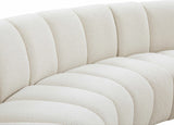 Infinity Boucle Fabric Soft Contemporary 10pc Modular Sectional with Deep Channel Tufting Design