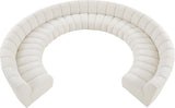 Infinity Boucle Fabric Soft Contemporary 10pc Modular Sectional with Deep Channel Tufting Design