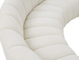 Infinity Boucle Fabric Soft Contemporary 10pc Modular Sectional with Deep Channel Tufting Design
