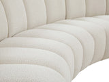 Infinity Boucle Fabric Soft Contemporary 10pc Modular Sectional with Deep Channel Tufting Design