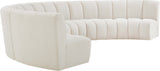 Infinity Boucle Fabric Modular Sectional Sofa - Contemporary Design with Deep Channel Tufting Comfort