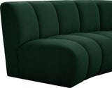 Infinity Boucle Fabric Soft Contemporary 10pc Modular Sectional with Deep Channel Tufting Design