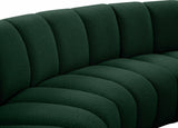 Infinity Boucle Fabric Soft Contemporary 10pc Modular Sectional with Deep Channel Tufting Design