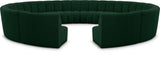 Infinity Boucle Fabric 12pc Modular Sectional Sofa with Deep Channel Tufting for Modern Living