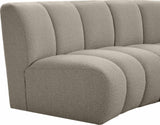 Infinity Boucle Fabric Soft Contemporary 10pc Modular Sectional with Deep Channel Tufting Design