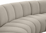 Infinity Boucle Fabric Soft Contemporary 10pc Modular Sectional with Deep Channel Tufting Design