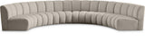 Infinity Boucle Fabric Modular Sectional Sofa - Contemporary Design with Deep Channel Tufting Comfort