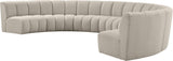Infinity Modular Sectional Sofa - Contemporary 7pc Design with Deep Channel Tufting for Comfort