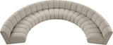 Infinity Modular Sectional Sofa - Contemporary 7pc Design with Deep Channel Tufting for Comfort