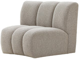 Infinity Boucle Fabric Modular Chair - Luxurious Deep Channel Tufting for Contemporary Living Spaces