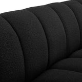 Elijah Contemporary Loveseat with Deep Channel Tufting and Accent Pillow for Ultimate Comfort