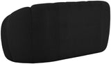 Elijah Contemporary Loveseat with Deep Channel Tufting and Accent Pillow for Ultimate Comfort