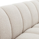 Elijah Contemporary Loveseat with Deep Channel Tufting and Accent Pillow for Ultimate Comfort