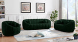 Elijah Contemporary Boucle Fabric Chair with Deep Channel Tufting and Accent Pillow for Comfort