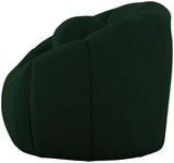 Elijah Contemporary Boucle Fabric Chair with Deep Channel Tufting and Accent Pillow for Comfort
