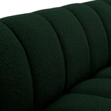 Elijah Contemporary Loveseat with Deep Channel Tufting and Accent Pillow for Ultimate Comfort