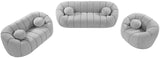 Elijah Contemporary Boucle Fabric Chair with Deep Channel Tufting and Accent Pillow for Comfort