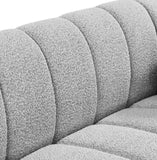 Elijah Contemporary Loveseat with Deep Channel Tufting and Accent Pillow for Ultimate Comfort