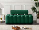 Melody Contemporary Loveseat - Chic Velvet Upholstered Seating with Deep Channel Tufting Design