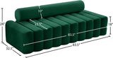 Melody Contemporary Sofa with Deep Channel Tufting - Chic Velvet Design for Modern Spaces