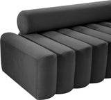 Melody Contemporary Loveseat - Chic Velvet Upholstered Seating with Deep Channel Tufting Design