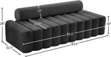 Melody Contemporary Sofa with Deep Channel Tufting - Chic Velvet Design for Modern Spaces