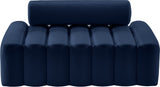 Melody Contemporary Loveseat - Chic Velvet Upholstered Seating with Deep Channel Tufting Design