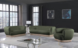 Kipton Elegant Mid-Century Modern Sofa with Curved Back and Natural Oak Finish for Cozy Living Rooms